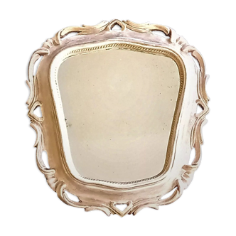 Rococo style mirror in pale pink & gold accents
