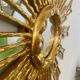 Mirror sun in gilded wood XXL facet mirror design year 60