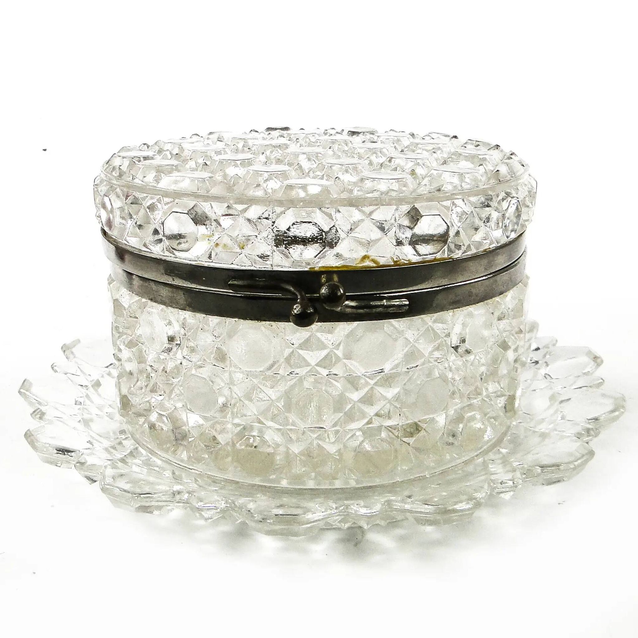 Art Deco bonbonniere, glass, HSG Ząbkowice, Poland, 1930s