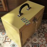 COLUMBIA - suitcase vintage 50/60s yellow metal Binder