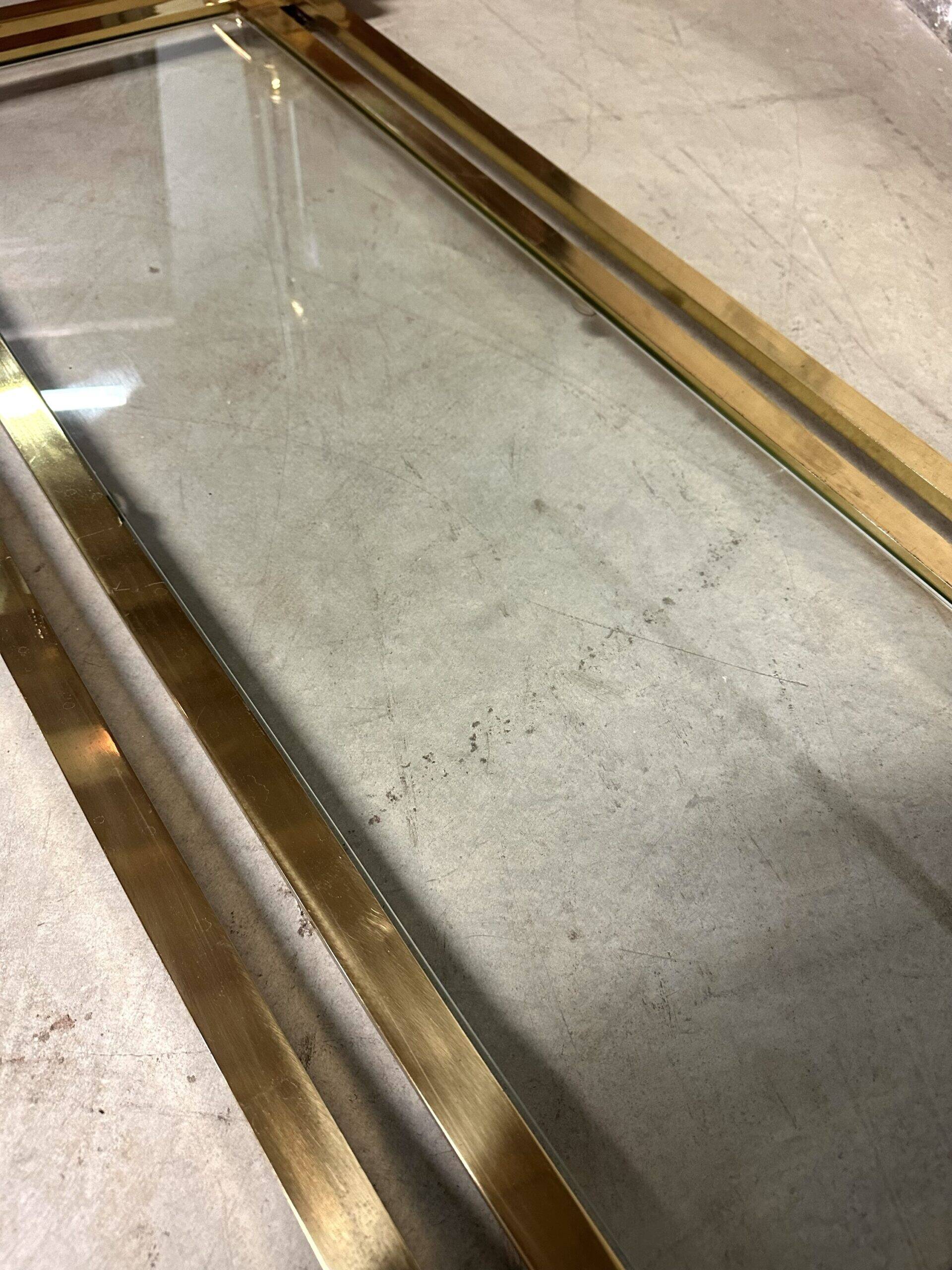Table basse vintage de style Hollywood Regency