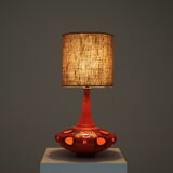 Orange ceramic lamp, 1970s