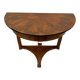 Biedermeier Demi-Lune Console Table in Walnut Veneer & Maple, Austria, 1830s