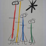 Joan Miró: Surrealist Family with a Star - Signed Lithograph