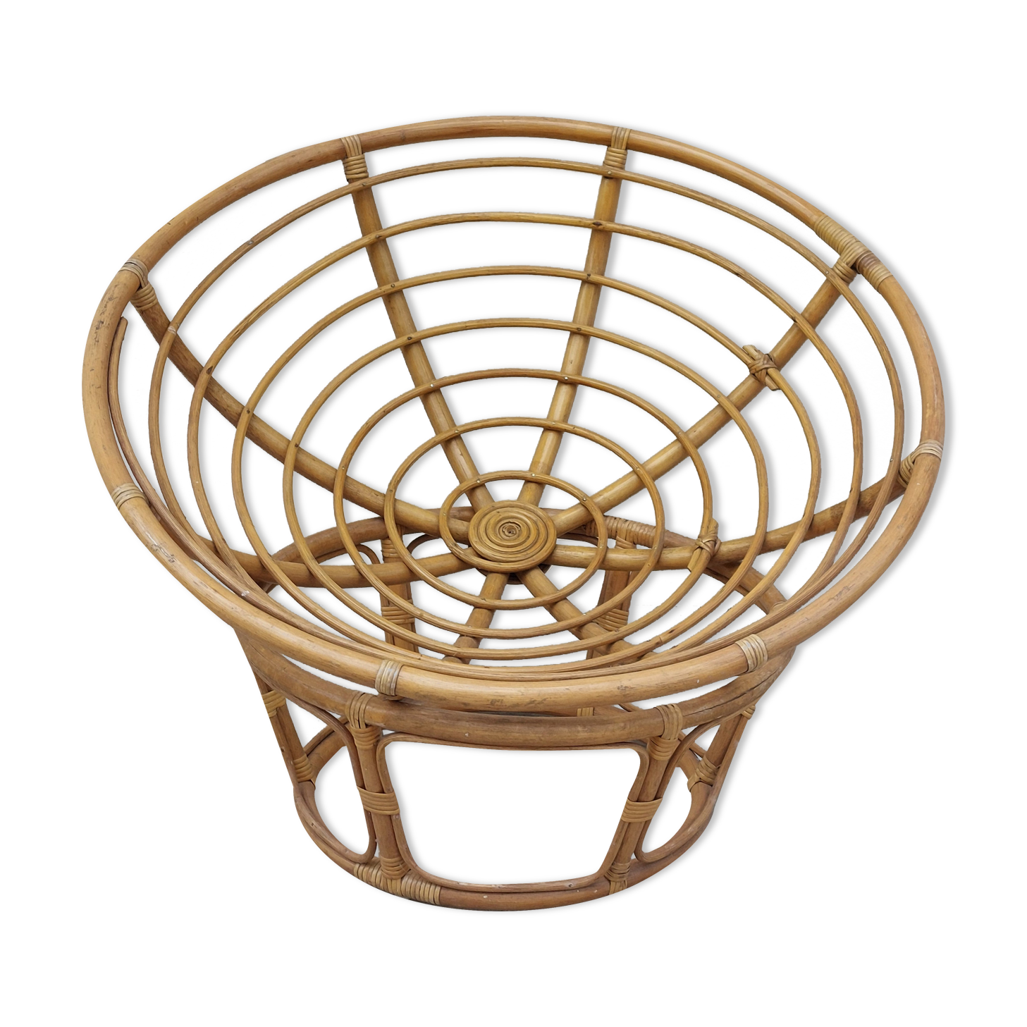 Loveuse vintage rattan armchair 1950