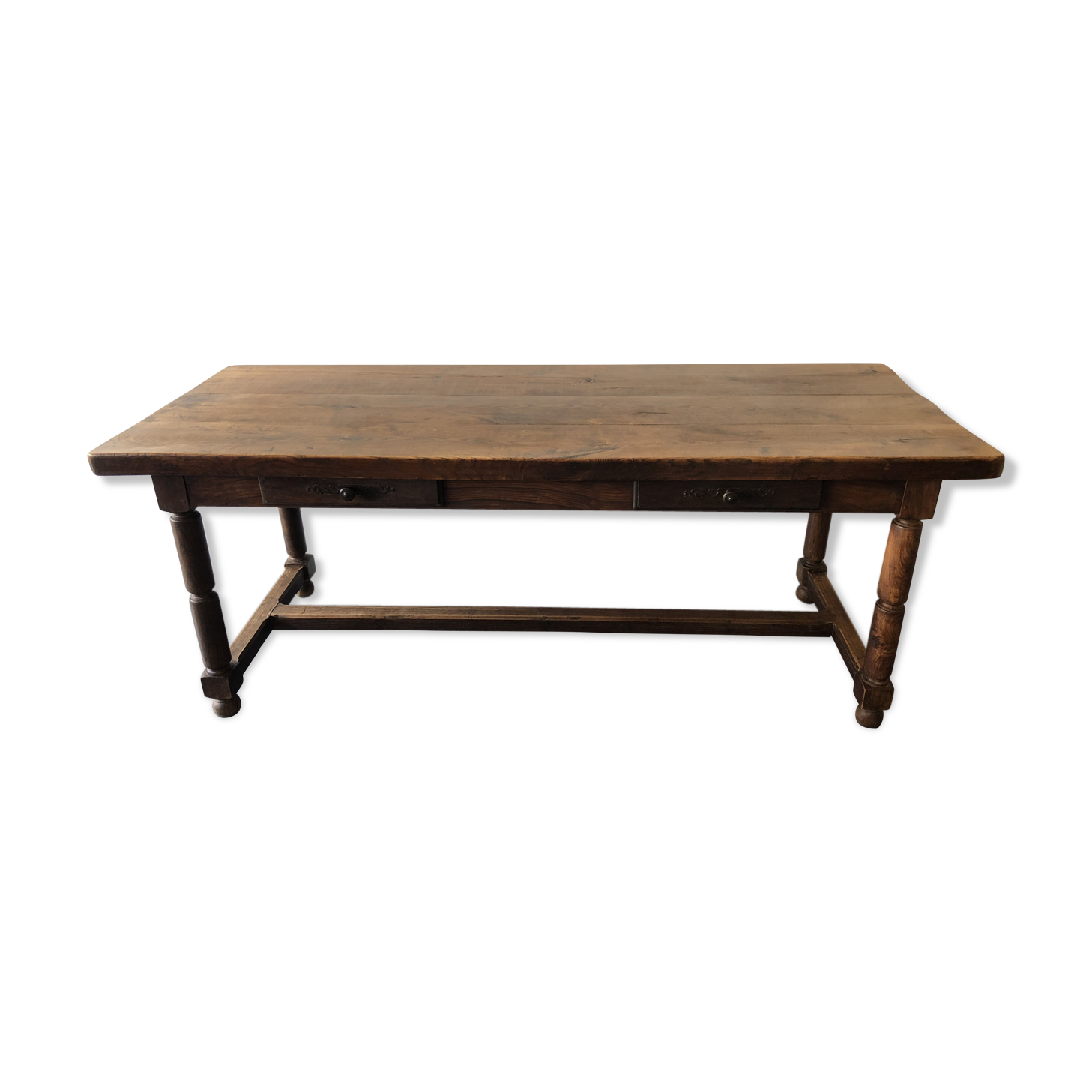 Farm table with stowed