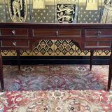 Louis XVI style mahogany flat desk