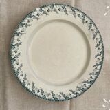 round dish in opaque Gien porcelain, Montigny model