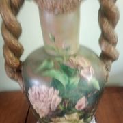 Double-handled vase with roses by Georges Weissenburger, École de Nancy.