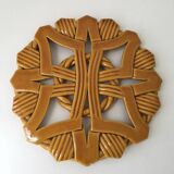 Vintage 1950s Barbotine Trivet