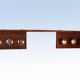 Modernist Art Deco coat racks in limed brown oak