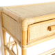 Rattan and wicker console, two drawers