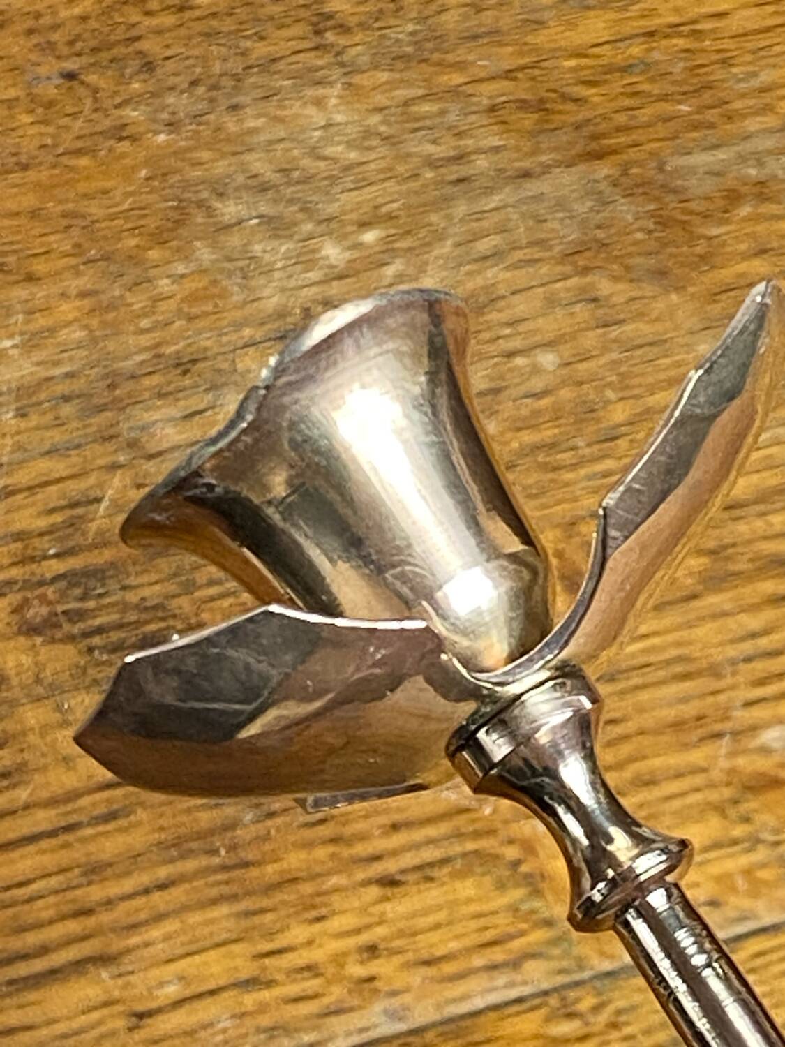 Brass flower candle holder