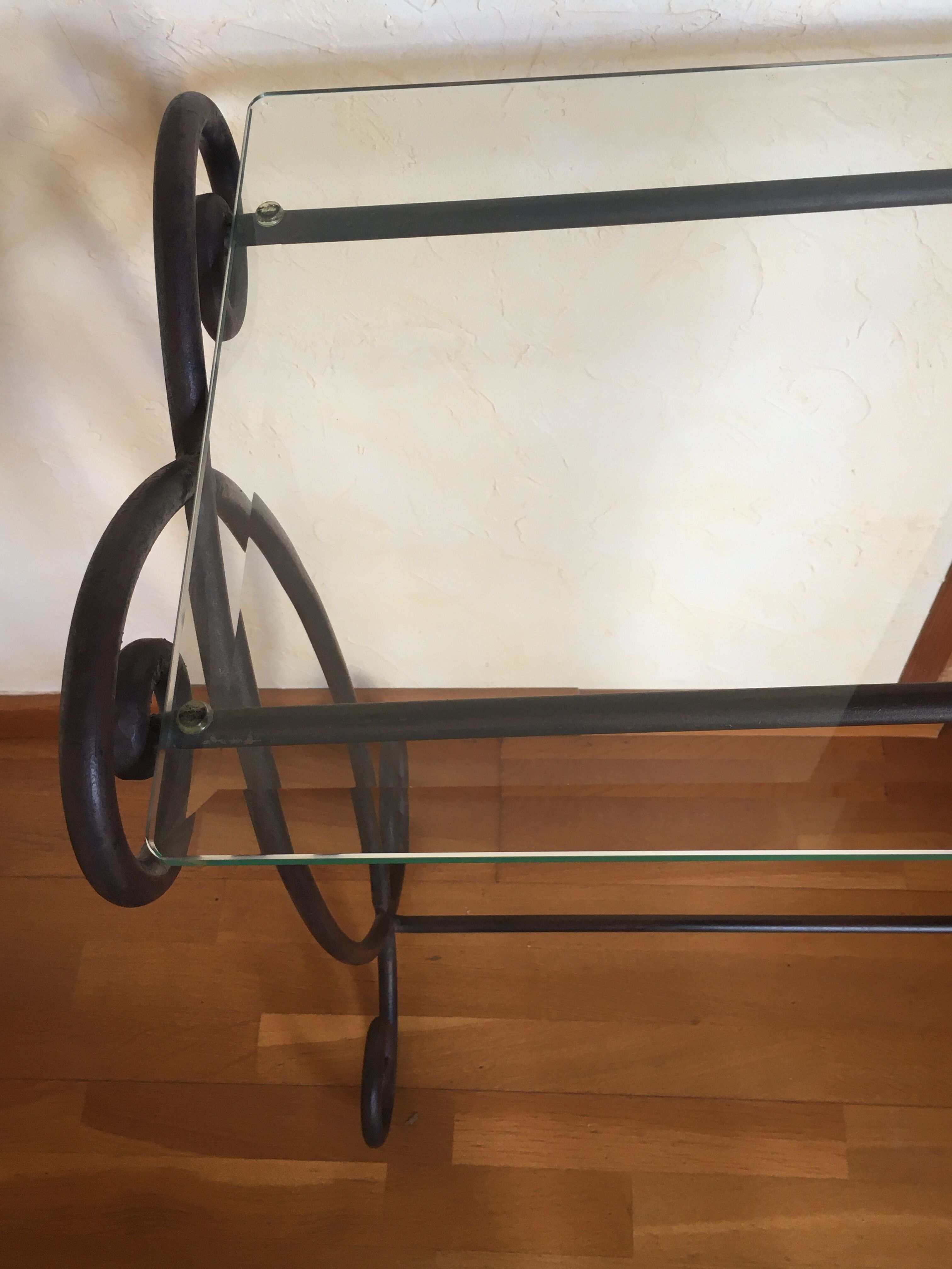 Vintage wrought iron console