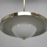 Lustre Bauhaus en laiton de Franta Anyz, 1930, restauré