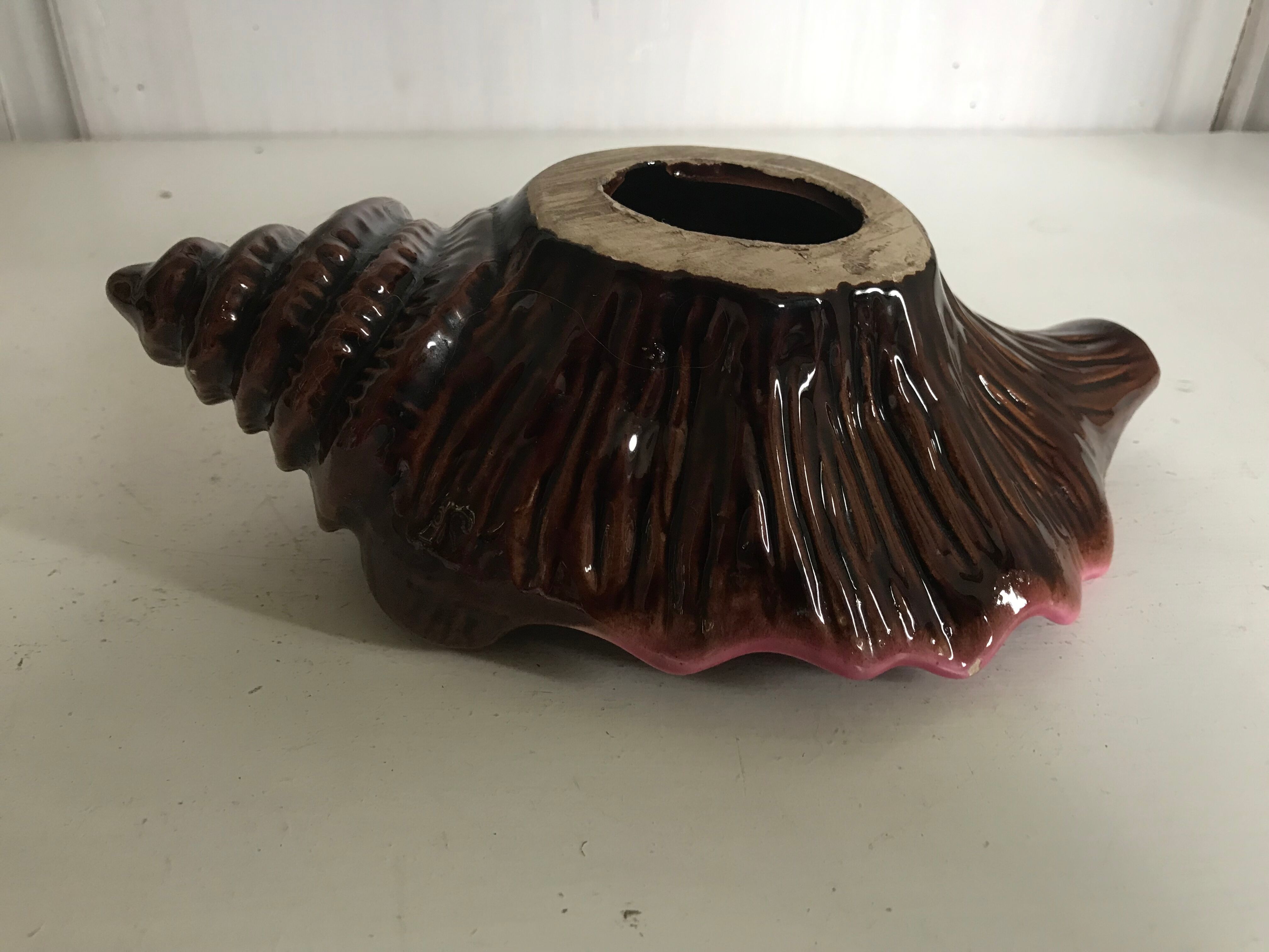 Empty vintage ceramic pocket