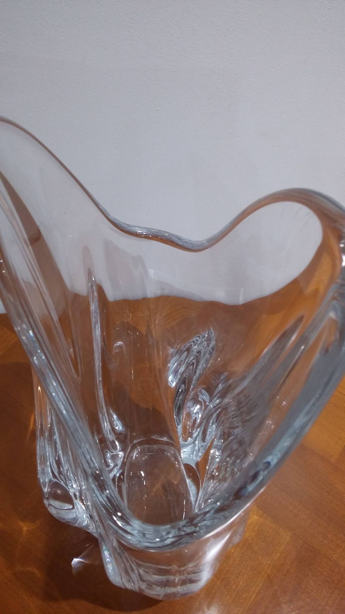 Very Pretty Large Art Crystal Vase Vannes France
