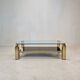 Belgo chrom coffee table 23kt gold plated, 1970's