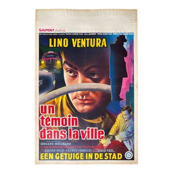 Affiche cinéma originale "Un témoin dans la ville" Lino Ventura 36x54cm 1959