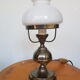 Small Art Deco opaline lamp, brass foot