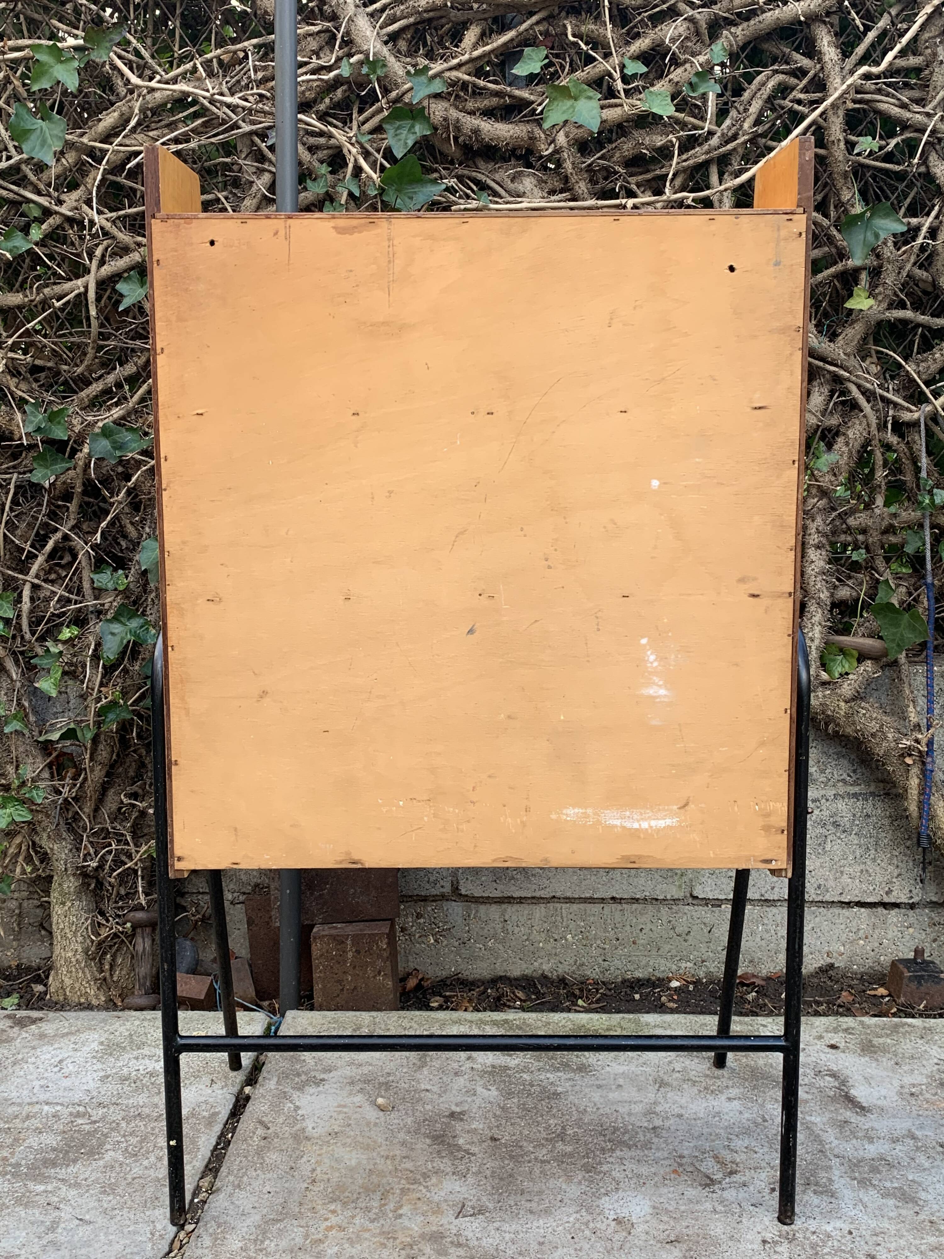 Vintage 1950s asymmetrical wall-mounted secretary desk