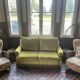 Vintage velvet sofa bed