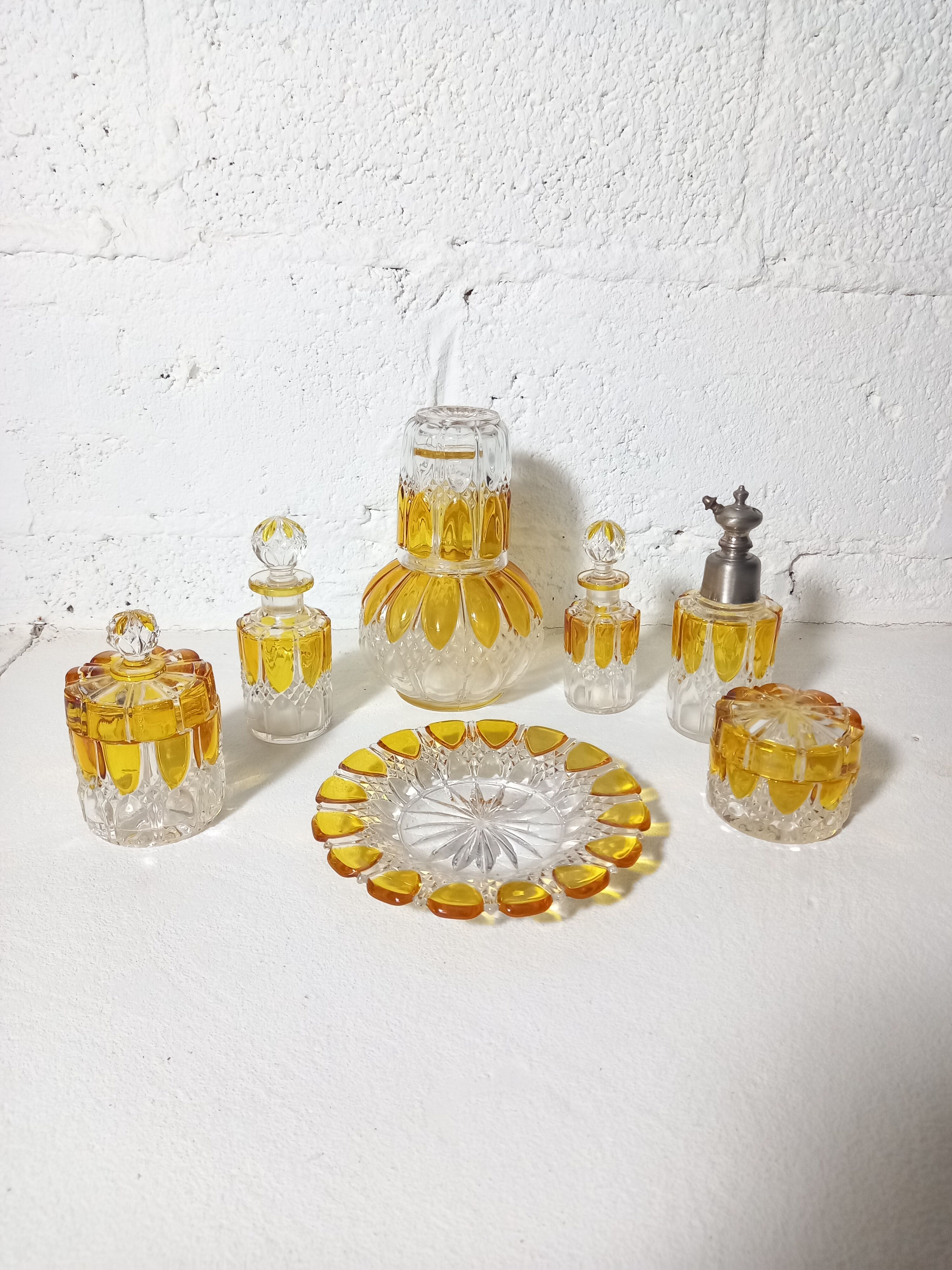 Ensemble de toilette Art Déco par Val Saint Lambert - Luxval