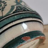 Vintage enamelled vase signed safi