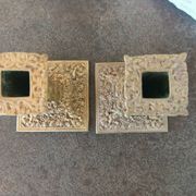 Financial-style candle holders in gilded bronze