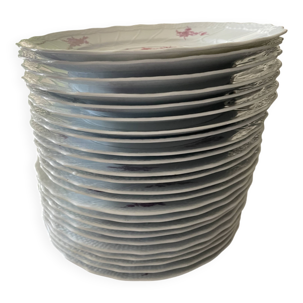 Assiettes plates en porcelaine de Baudour