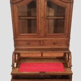 Folding desk buffet in solid oak from the 19th century, restored in the 19th century