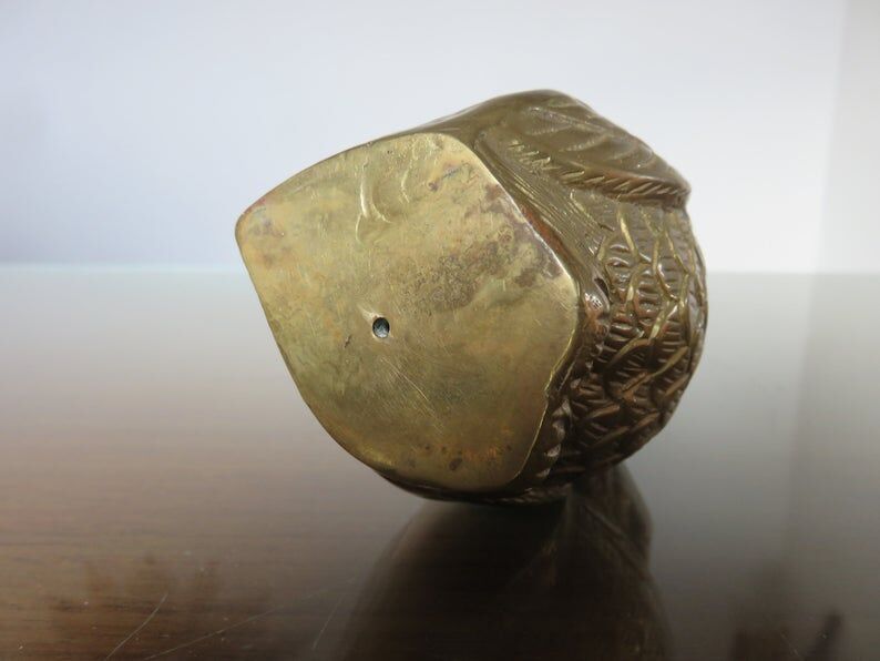 Owl, 70s golden brass owl