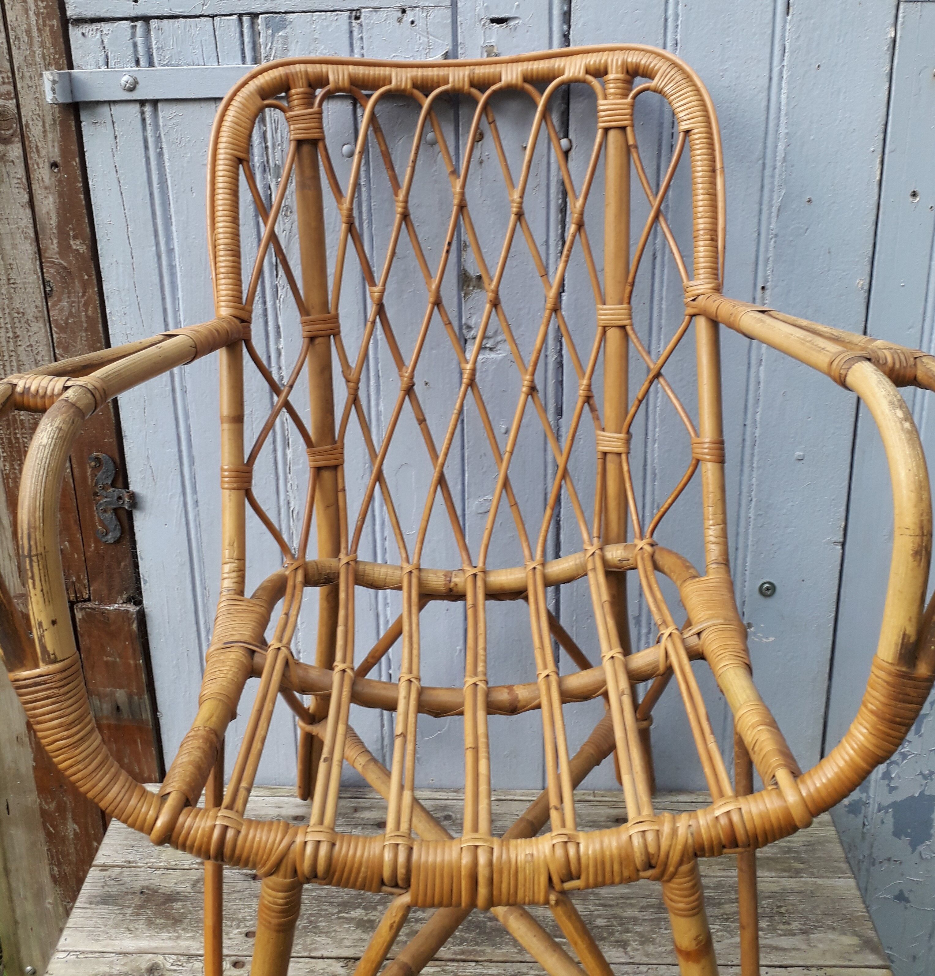 Rattan armchair