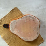 Flat oven pear-shaped orange ceramic