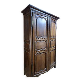 Antique solid oak wardrobe