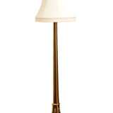 Early XXth century rosewood and brass floor lamp