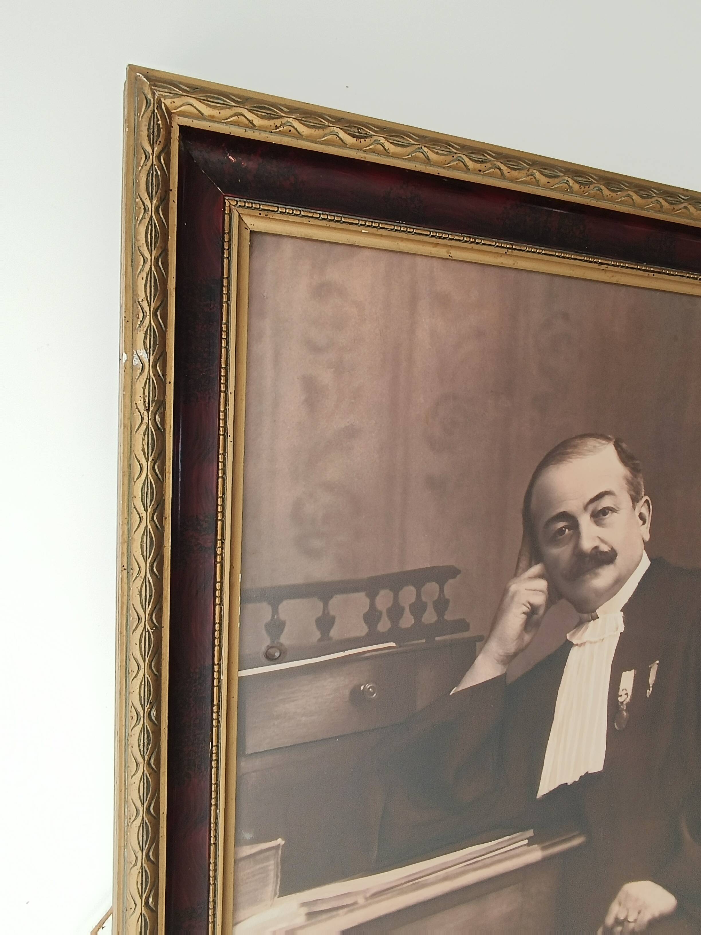 Large old photo portrait of a magistrate 1931