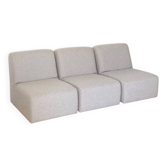 3 chauffeuses mousse grise