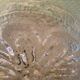 Round pressed glass ceiling light, floral center