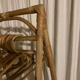 Rattan coat rack