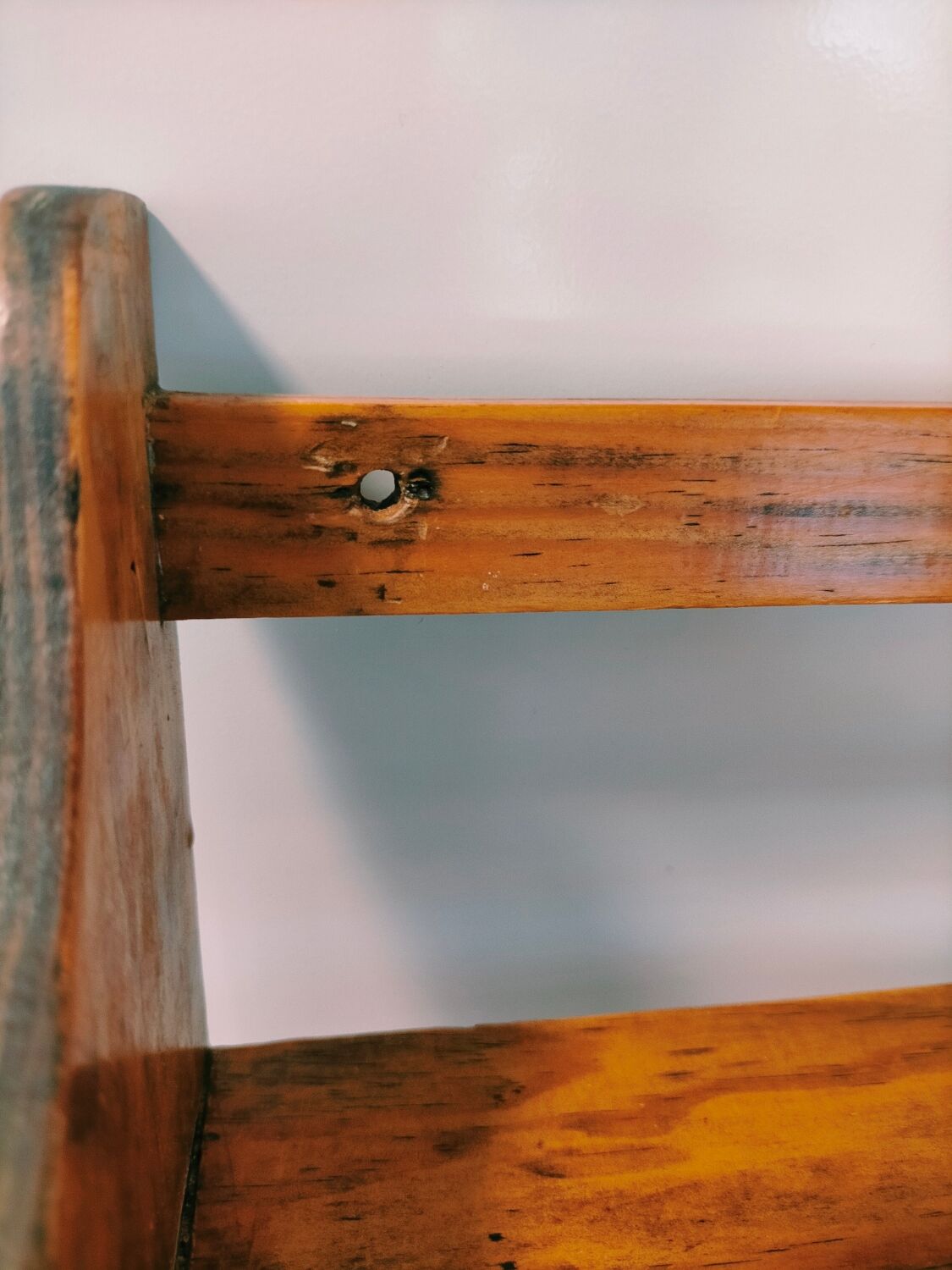 Vintage wooden wall shelf