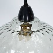 Pair of Mid-Century pendant lamps in smoked Murano glass, Italy, 1950s