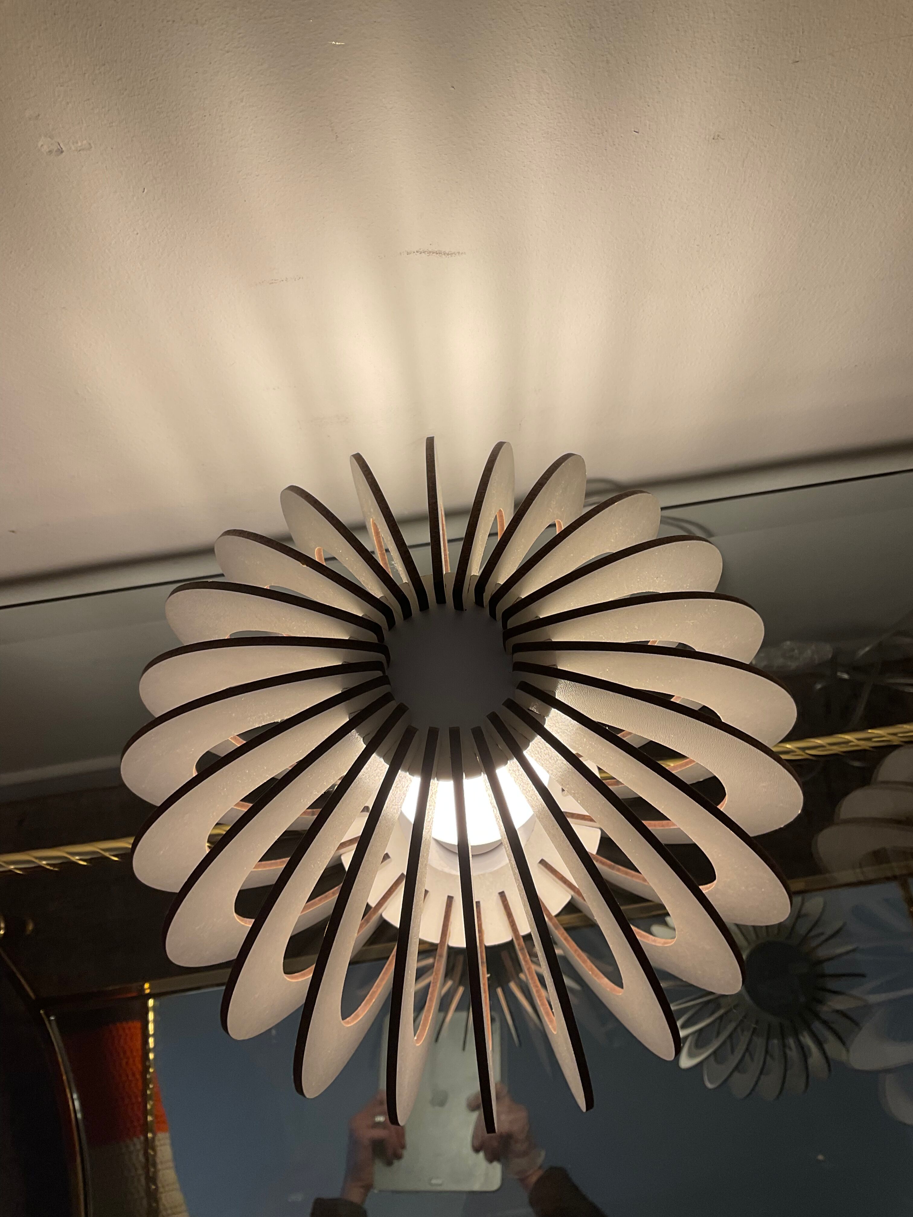 Pair of wooden design lamps