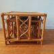 Tables gigognes en rotin et cannage – Esprit Riviera – Vers 1970/80