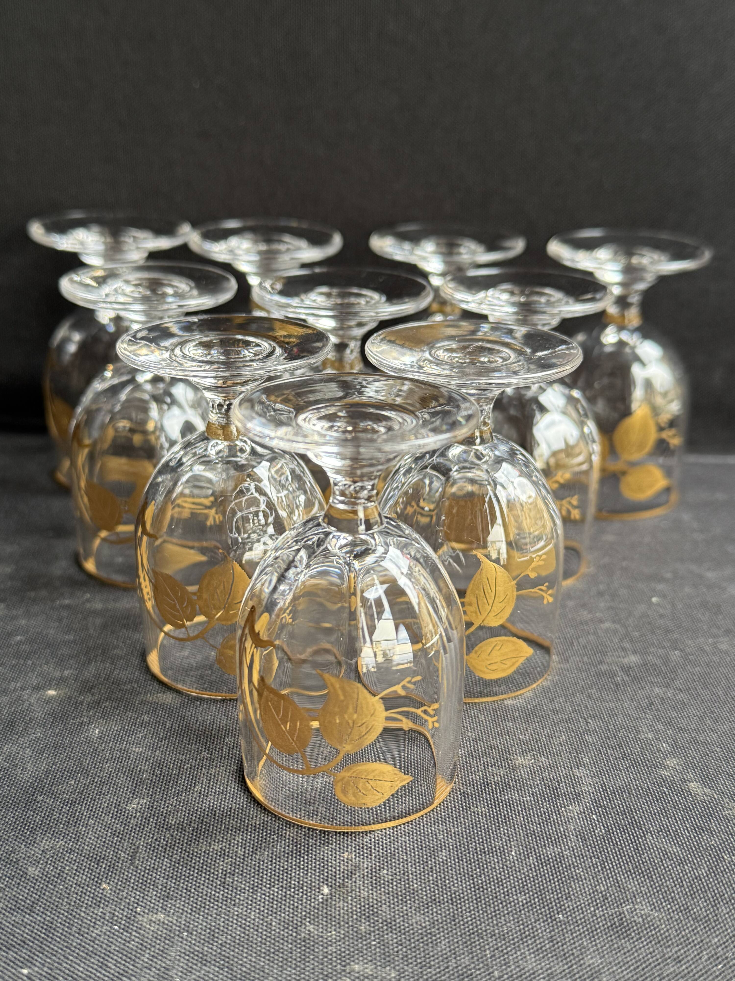 Golden liqueur service - Baccarat