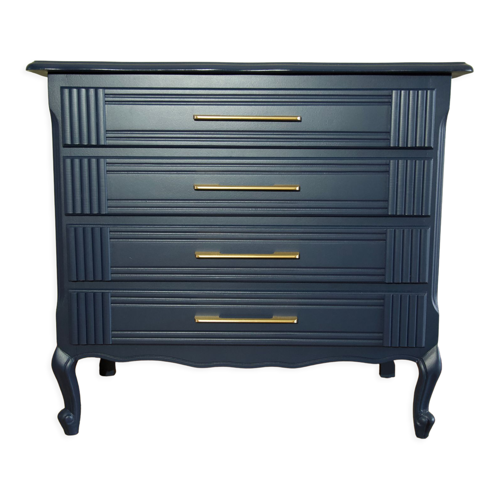 Commode bleue relookée