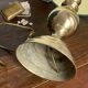 Brass lamp, fabric lampshade