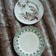 10 antique flat plates in ironstone