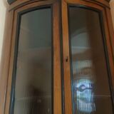 Large corner buffet in solid walnut Louis Philippe era around 1840