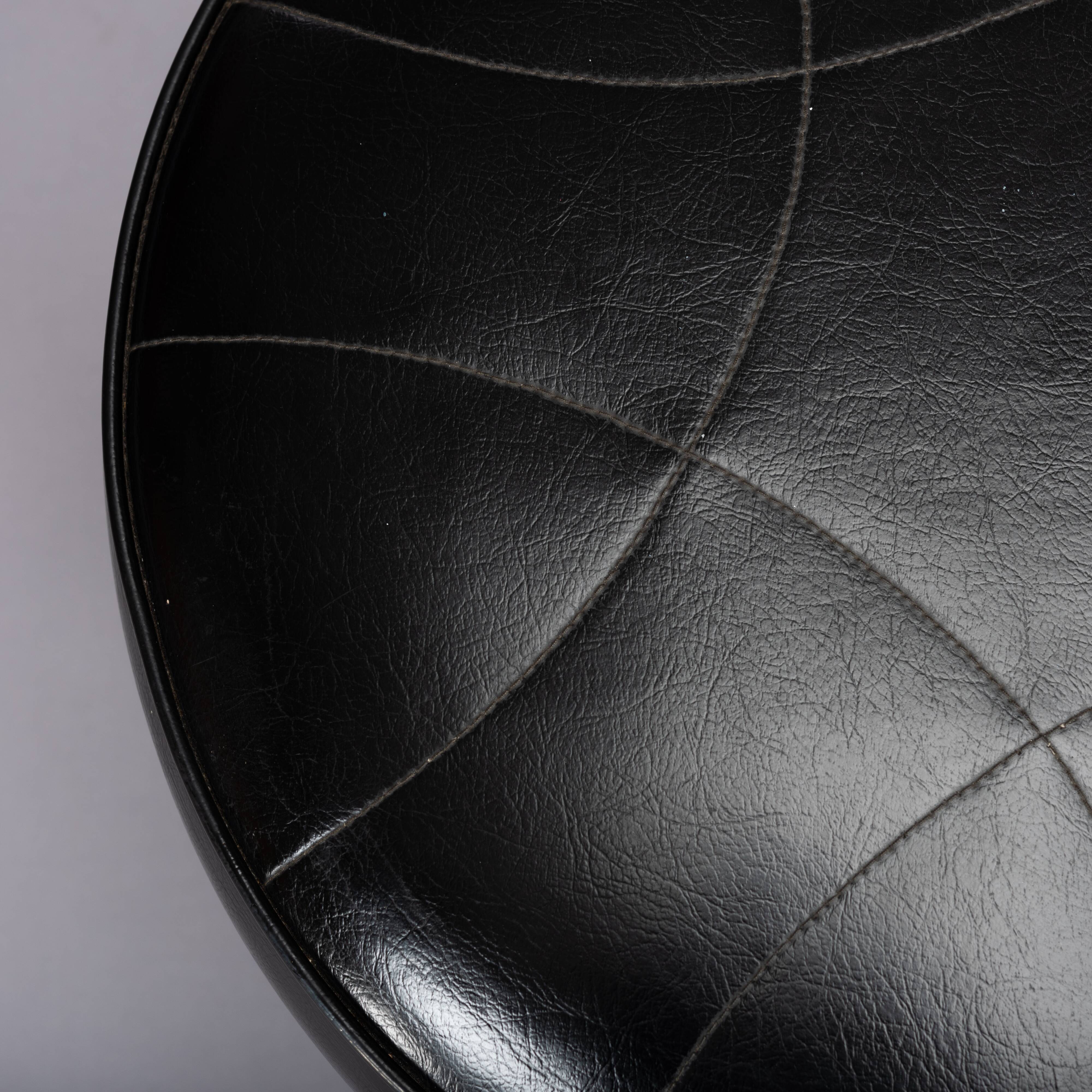 Vintage Danish black stool, 1960s